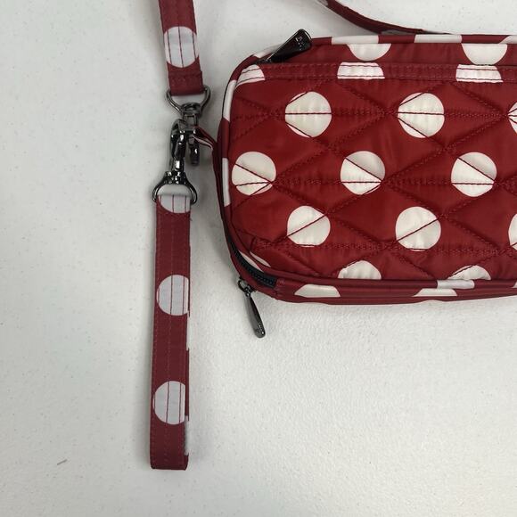 Lug Coupe XL Convertible Crossbody Fanny Pack Belt Hip Bag Minnie Red White Dot - Picture 6 of 16